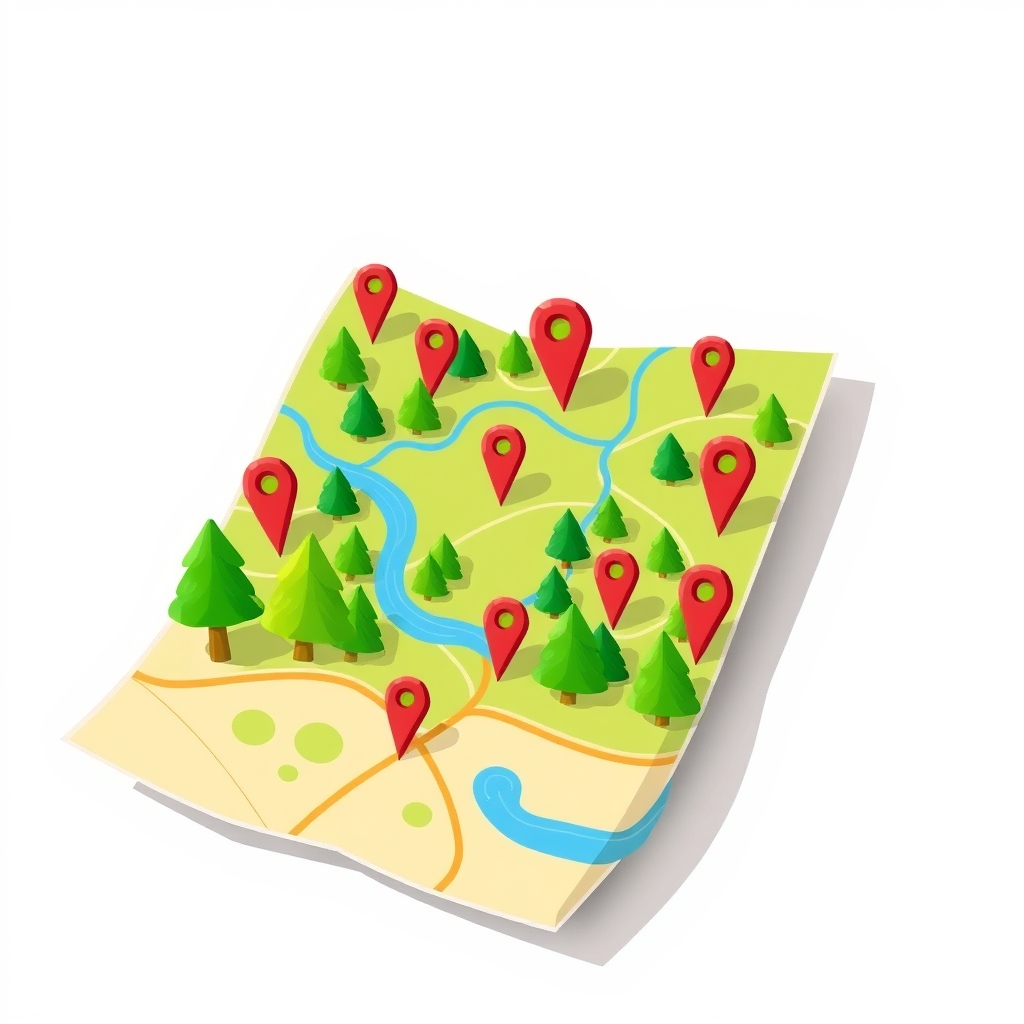 I have cities but no houses, forests but no trees, and water but no fish. What am I?