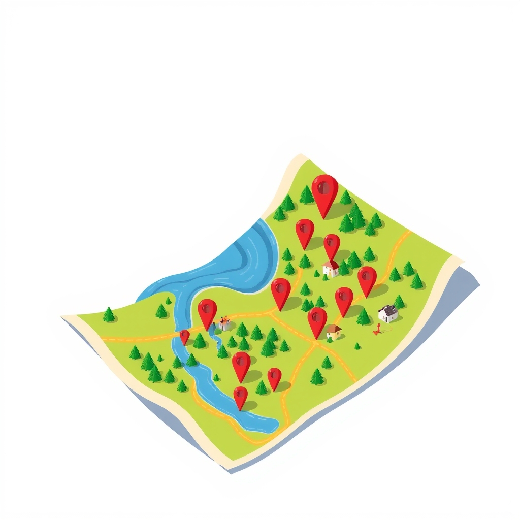 I have cities but no houses, forests but no trees, and water but no fish. What am I?
