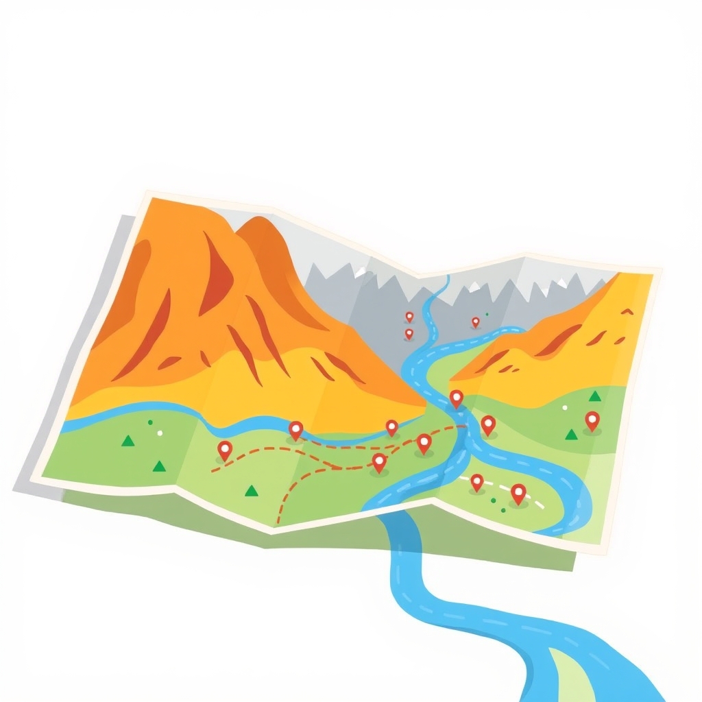 I have cities but no houses, forests but no trees, and water but no fish. What am I?