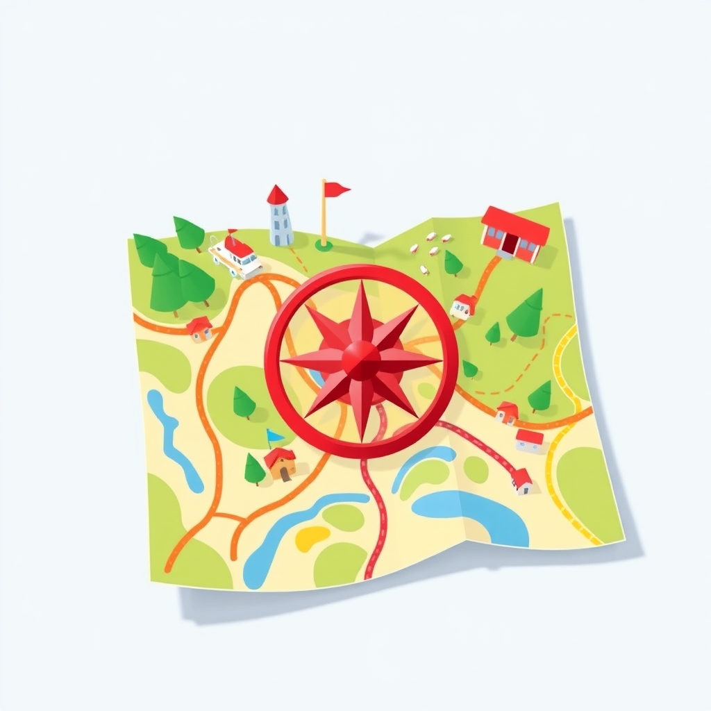 I have cities but no houses, forests but no trees, and water but no fish. What am I?