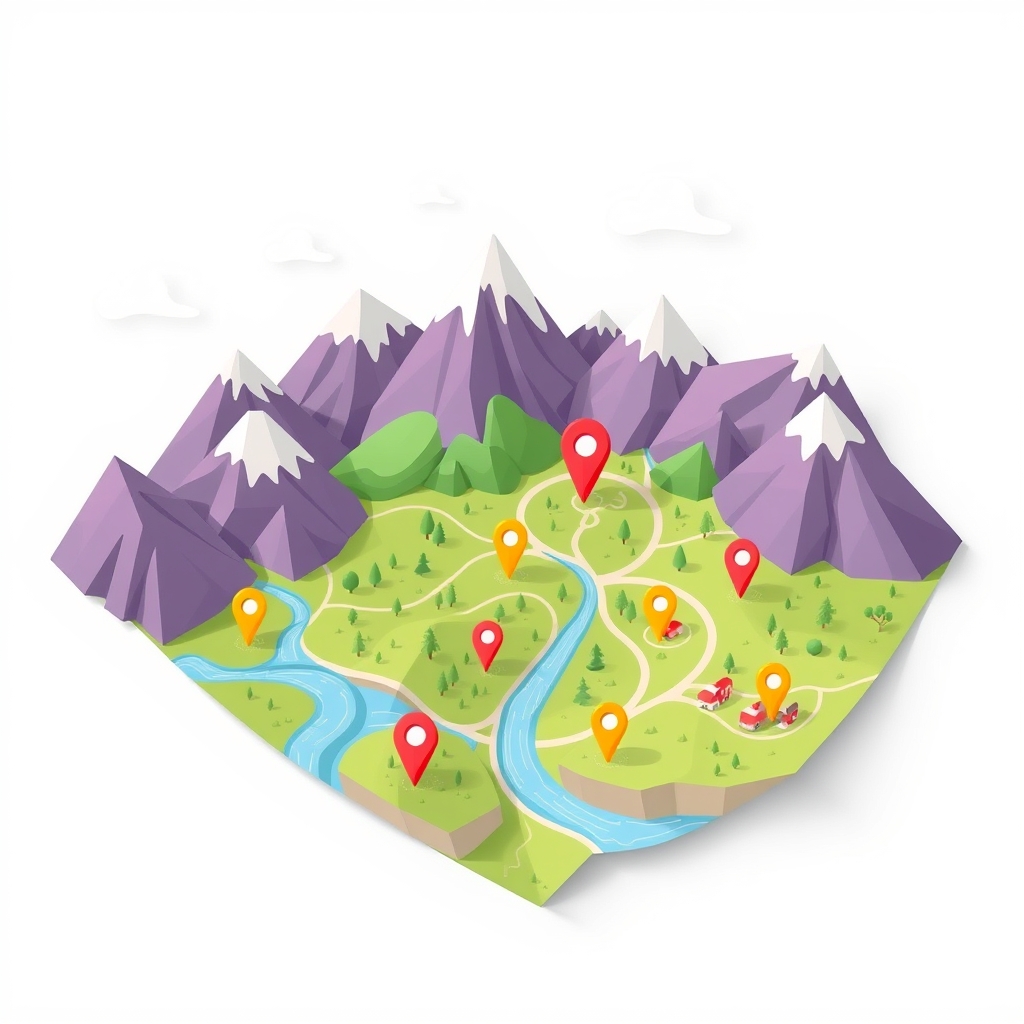 I have cities but no houses, forests but no trees, and water but no fish. What am I?