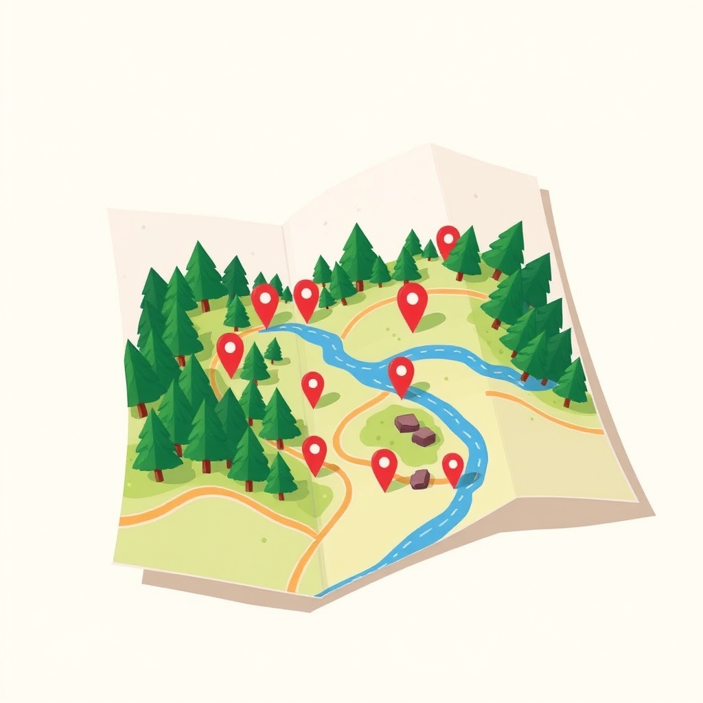 I have cities but no houses, forests but no trees, and water but no fish. What am I?