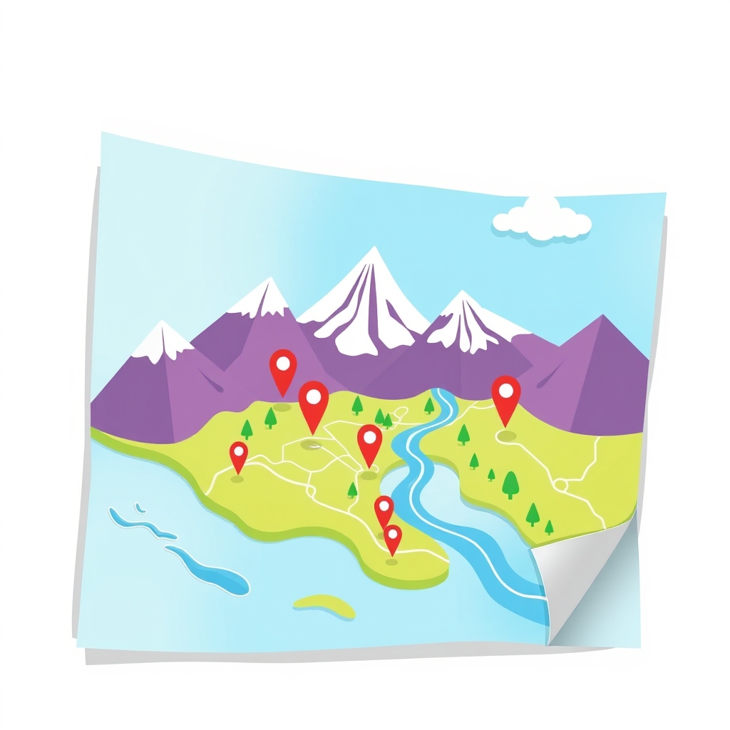 I have cities but no houses, forests but no trees, and water but no fish. What am I?
