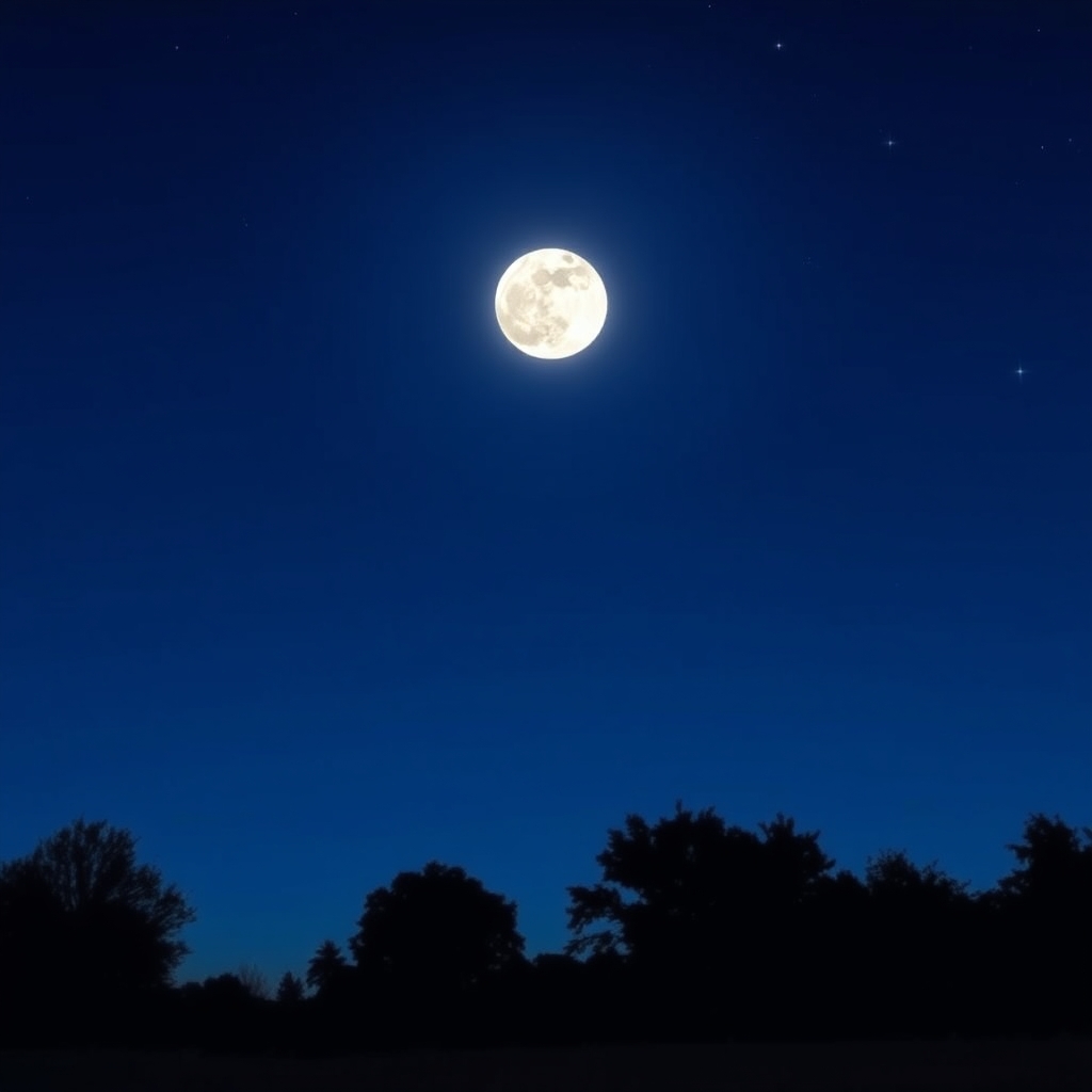 June Skies: Full Moon and Summer Stars